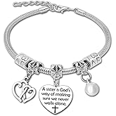 Sister Birthday Gifts Bracelet Stainless Steel Bracelets Sister Gift Bracelet Birthday Gift for Sisters Bracelets Christmas Graduation Gifts for Friends Bestie Mothers Day Presents for Friends Women