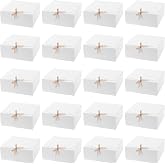 HEIHAK 20 Pack Extra Large White Gift Boxes with Lids 12x12x5 Inches (30x30x13cm) - Bridesmaid Proposal Boxes for Christmas, Wedding, Graduation, Birthday Present Wrapping