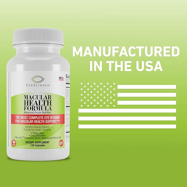 EYESCIENCE MACULAR HEALTH BEYOND AREDS2 FORMULA, ADVANCED OCULAR VITAMIN – CONTAINING LUTEIN, ZEAXANTHIN, BILBERRY, AND VITAMINS C, D, E, AND B6 (60 DAY SUPPLY)