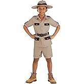 Safari Explorer Costume for Kids | Wilderness Adventurer Outfit with Shirt, Shorts, Belt, & Hat