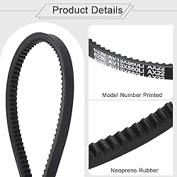 uxcell 2Pcs AX22 EPDM V-Belt, Raw Edge Cogged