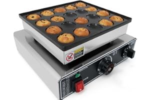 BOUPOWER 25 PCS Commercial Mini Dutch Pancake Machine for Home and Restaurant Use,Mini Pancake Maker with Non-Stick Coating, 110 V, 900 W