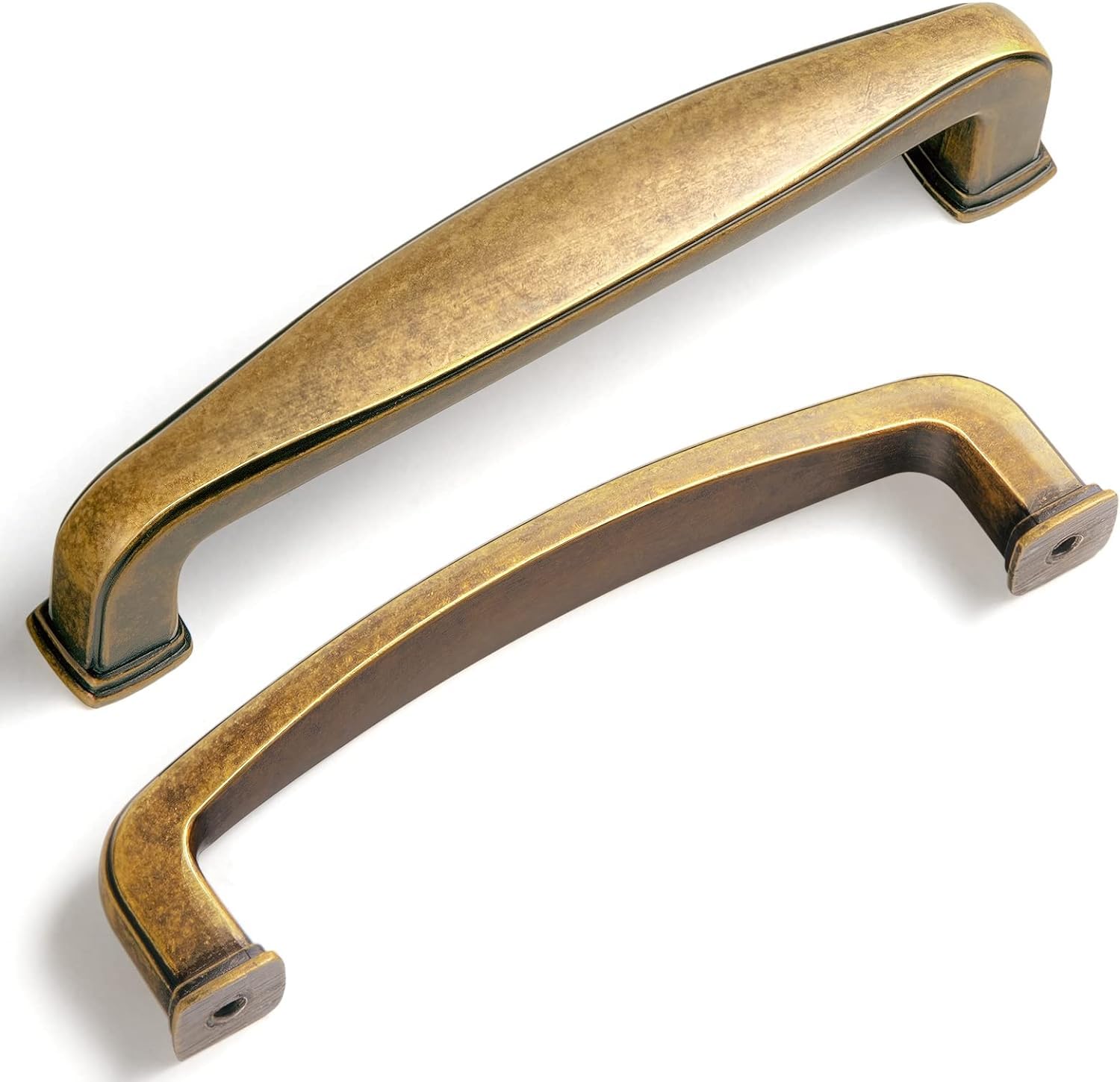 SYZOW 6 Pack 96mm Hole Centers Vintage Antique Brass Cabinet Pulls Kitchen Cabinet Handles Dresser Drawer Pulls Cupboard Hardware for Cabinets (Bronze, Hole Center 96mm) — image 1