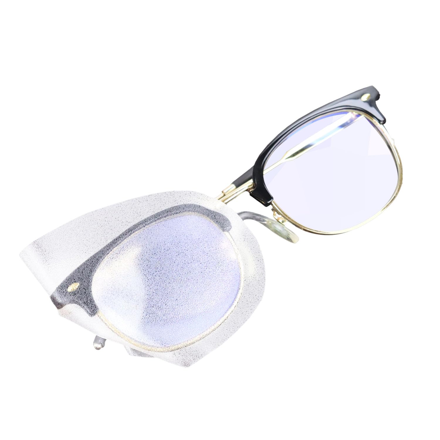 Photo 1 of 10 Pack Glasses Translucent Eye Patch for Glasses Vision Patching for Lazy Eye Amblyopia Strabismus After Eye Surgery Recovery Translucent Glasses Cover