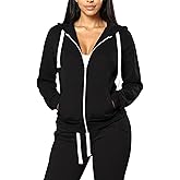 LINMYZAI Womens 2 Piece Sweatsuits Sets Zip Up Hoodie With Jogger Sweatpants Matching Sets Long Sleeve Lounge Wear