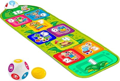 Chicco jump & fit, tapete musical para crianças eletrônicas e interativas com luzes e som para jogar a rayuela, 2 modos de jogo, 150 cm - brinquedos para crianças de 2 a 5 anos