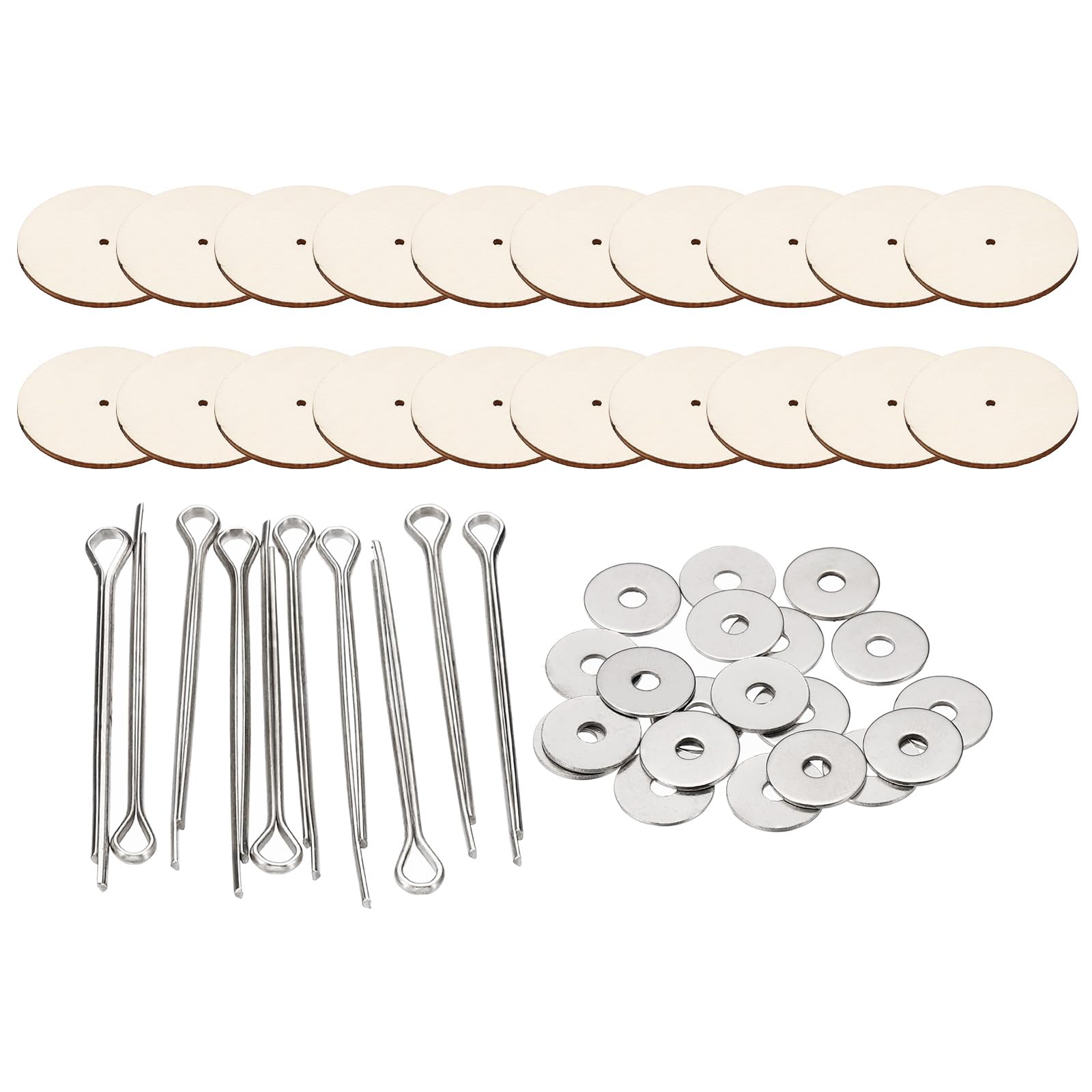 PATIKIL 45mm Doll Joints, 10 Set Removable Cotter Pin Joints Connector and Fiberboard Tray for Bear Limbs Making Head Joints DIY Crafts Accessories