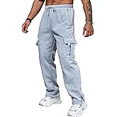 Cargo Pants for Men Casual Work Hiking Sweatpants Baggy Jogger Trousers Fit Sports Outdoor with Multi Pockets