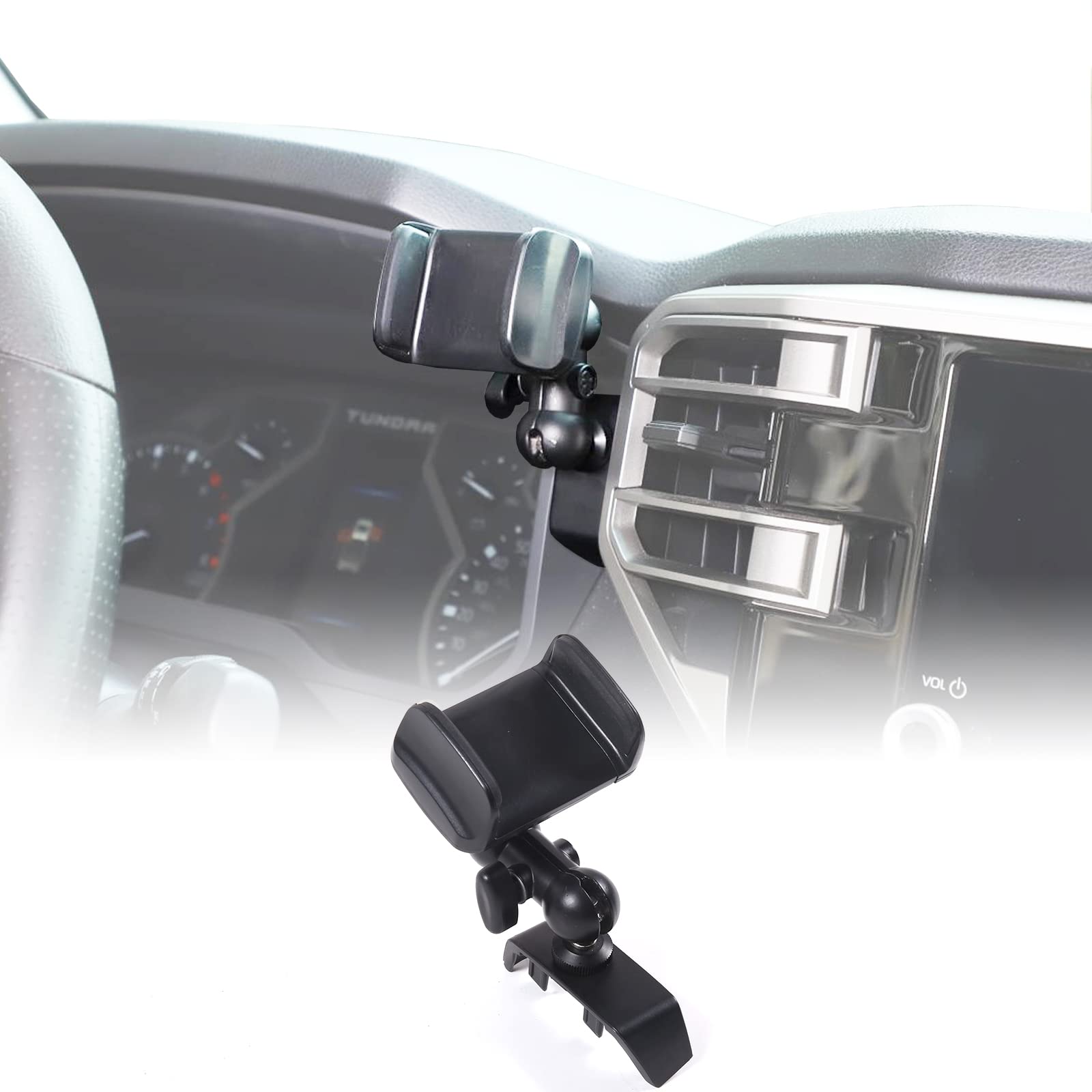 Photo 1 of CHEAYAR Car Phone Mount Compatible with Toyota Tundra/Sequoia 2022-2023, Car Phone Holder Phone Mount Dash Clip Dash Panel Cell Phone Holder Accessories (Right Side, Style C)