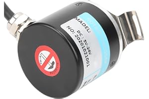 FAFEICY Incremental Optical Rotary Encoder, DC5?24V 30mA ABZ Encoder Incremental 3?Phase Half Hollow Shaft 6mm Motor Reducer Equipments, for Office Automation(C38S6G5-50Z-G24N), Encoder