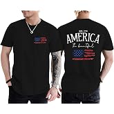4th of July Shirts for Men USA American Flag T-Shirt Memorial Day Patriotic Casual Crew Neck Short Sleeve Tee Tops