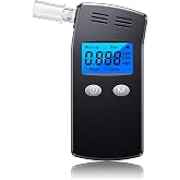 Personal Breathalyzer with Digital LCD Display, Portable Alcohol Tester with 10 Replaceable Mouthpieces for Home, Travel and Parties
