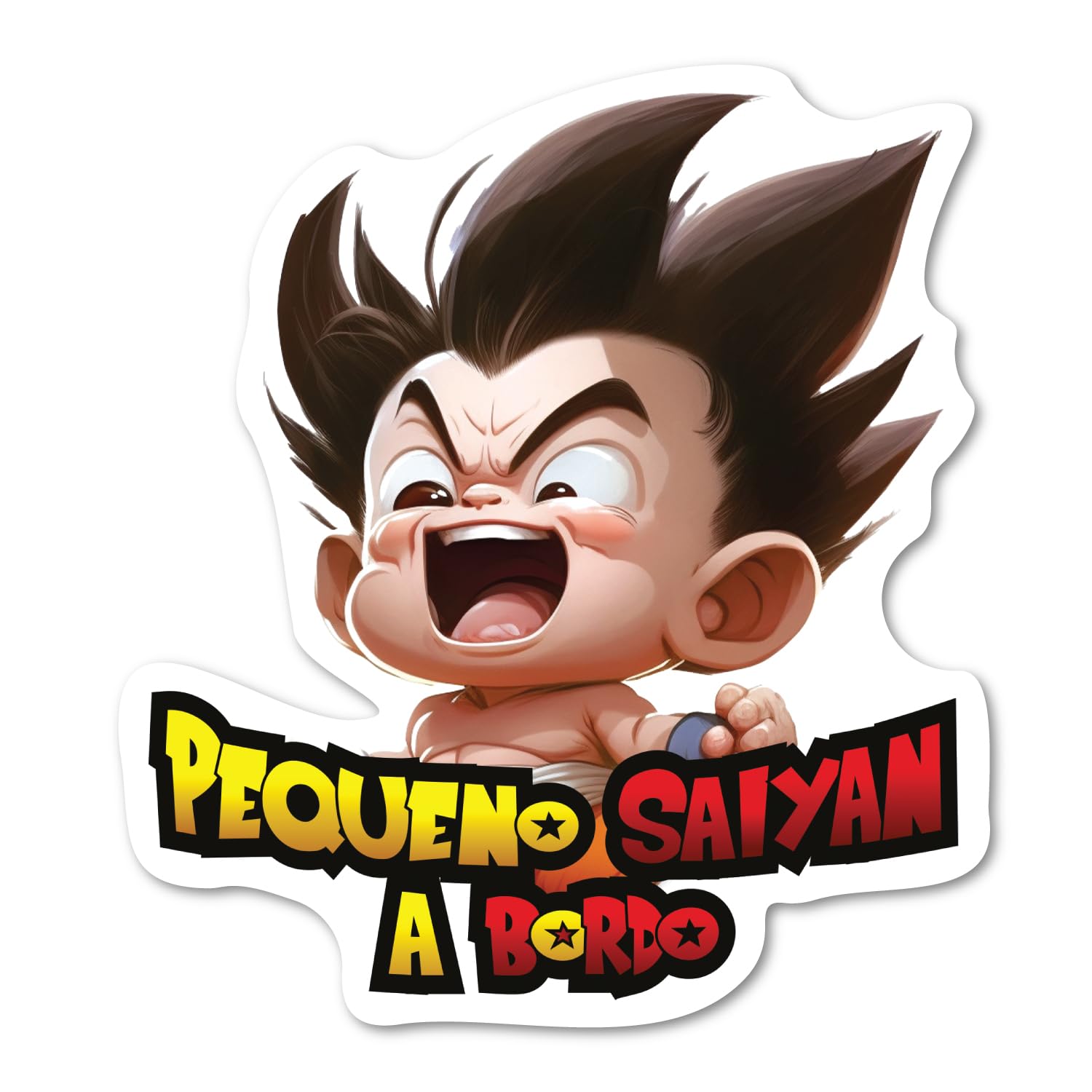 Saiyan Baby on Board Car Sticker 13 x 15 cm Vinyl Easy to Stick, Baby on Board, Sticker Car, Truck, Motorhome