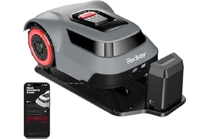 Redkey MGC1000 Robot Lawn Mower with 590ft Boundary Wires for 0.25 Acre (1/4 Acre), 45% Slope, 70Mins Runtime, Auto Recharge, Automatic Robotic Lawn Mower w/Precise Location & Breakpoint Detection