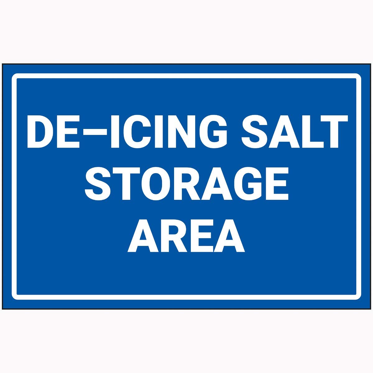 V Safety De-Icing Salt Storage Area Sign - 400mm x 300mm - 2mm Rigid Plastic