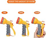 BABADU Garden Hose Spray Gun - 10 Patterns, Anti-Leaking Nozzle, Orange-Yellow view 5