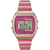 Timex Women's T80 36mm Watch - Rose Gold-Tone Expansion Band Pink Dial Rose Gold-Tone Case
