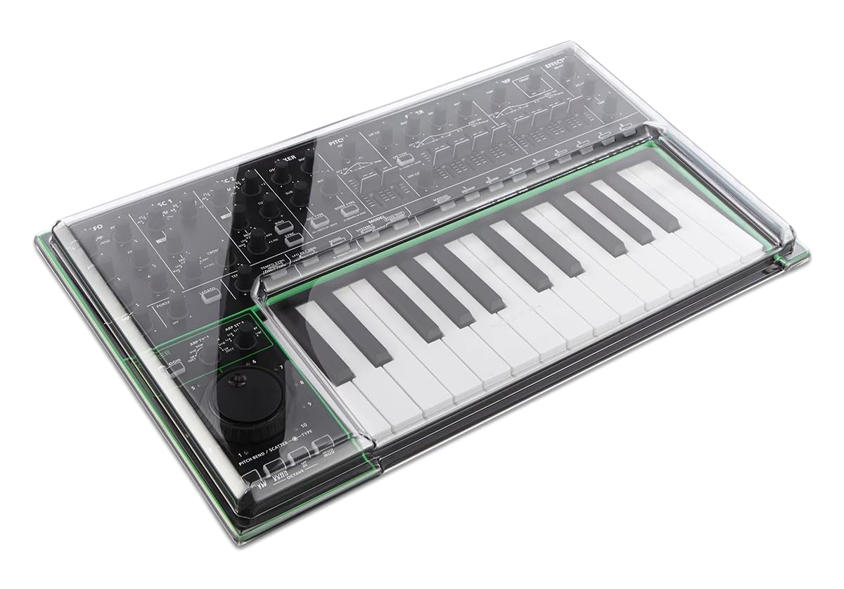 Decksaver Cover for Roland Aira System 1 - Super-Durable Polycarbonate Protective lid in Smoked Clear Colour, Made in The UK - The Producers' Choice for Unbeatable Protection