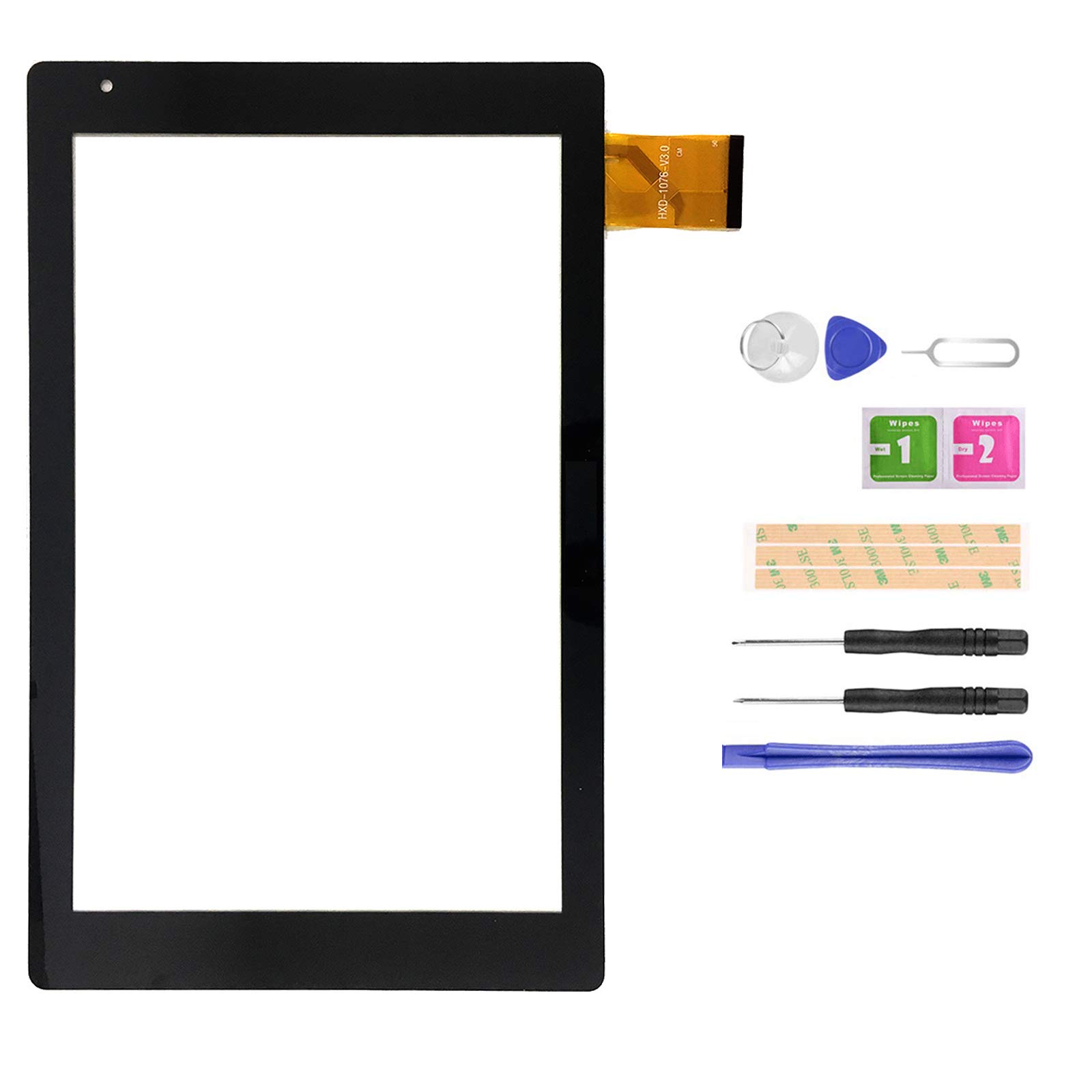 LADYSON For Bush Spira B3 10.1 AC101BOXV3 Screen Replacement HXD-1076-V4.0 Touch Screen Sensor Glass Panel Lens Kits with Free Tools