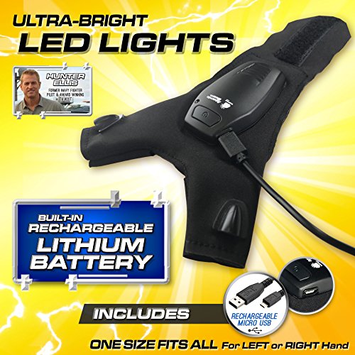 Atomic Beam Glove with Rechargeable Battery by BulbHead, One Size For