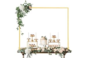 NIANNIANMI Over The Table Rod Stand with Clamps, Metal Arch Stand Adjustable 33"- 98'' Length 33"- 47" Height, Balloon Arch Stands for Birthday Wedding Party Baby Shower Anniversary Halloween Christmas