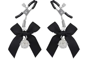 GLMOCM Body Chain Stainless Steel Adjustable Body Ring with Bell Body Clamps Clip on Body Non Piercing Chain Stainless Steel for Women Faux Body Jewelry Clip on Jewelry