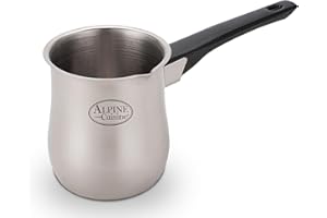 Alpine Cuisine Coffee Warmer 30oz Turkish Coffee Maker Butter Warmer Mini Stainless Steel Greek Coffee Heating Melting Milk Pot with Spout for Home & Café