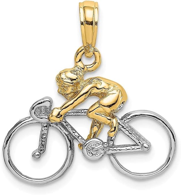 Charm O Colgante De Plata De Ley 925 - Motivo Moto TT, Para Pulseras O Collares