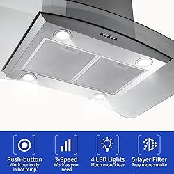 JOEAONZ Island Range Hood 36 inch 700 CFM, Ceiling