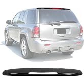 BALOCEO Tailgate Molding Compatible with 2002-2009 Chevrolet Trailblazer | Chevy Rear Door Molding Cap Top Protector Gloss Black Replacement for19150496