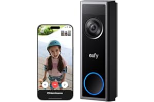 eufy Video Doorbell Camera C31, 2K FHD Battery or Hardwire Powered, Easy to Install, Quick-Release Battery, Live Video Call, 