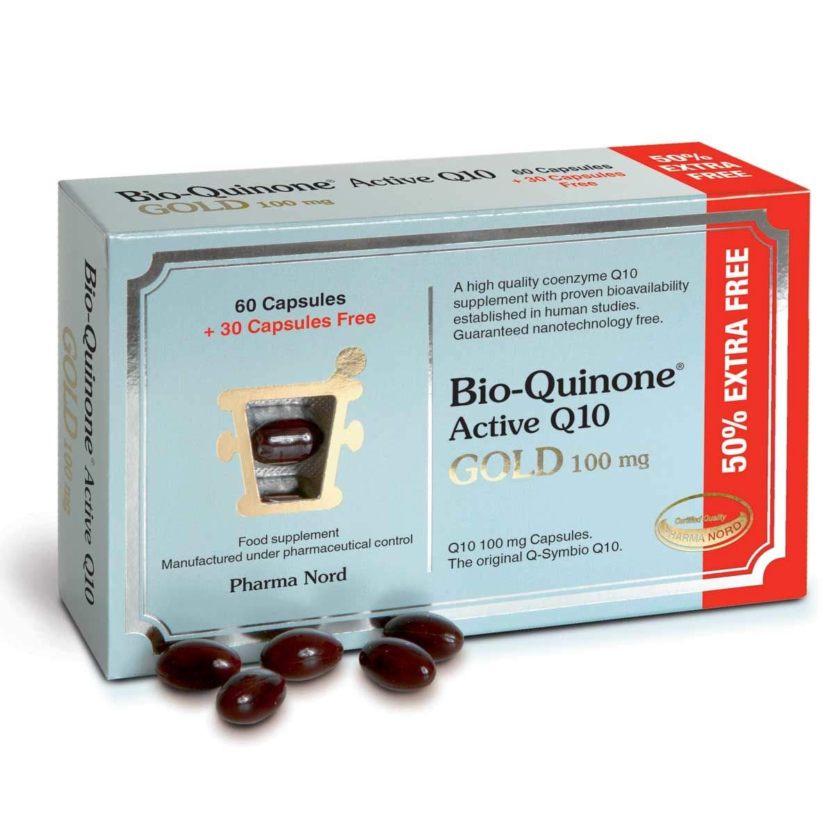 Pharma Nord Bio-Quinone Active Q10 Gold 60+30 Capsules Free