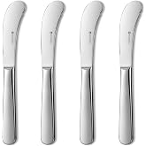 KEAWELL Premium Louise 4-Piece 6.7-Inch Stainless Steel Butter Knives | Butter Spreaders for Butter, Jam &amp; Soft Cheese; Sturdy Construction; Smooth Edges; Balanced Feel; Dishwasher Safe