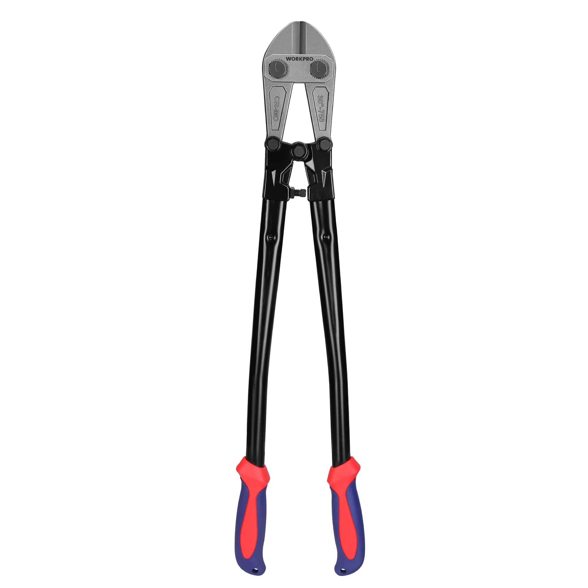 WORKPRO W017007A Bolt Cutter, Bi-Material Handle with Soft Rubber Grip, 30", Chrome Molybdenum Steel Blade