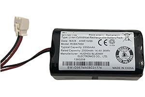 2550mAh Li-ION Replacement Battery RVBAT850 - Compatible With Shark ION IQ Robot Vacuum, High-Capacity Rechargeable Battery F