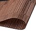 SHACOS Exquisite Placemats Set of 8 Woven Vinyl Place Mats Heat Resistant Basket Weave Kitchen Dining Table Mats Wipe Clean (8, Ombre Coffee Black)