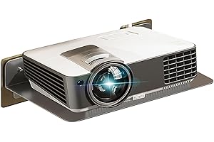 DBYANAN Projector Wall Mount Shelf Floating, Metal Projector Shelf for Wall No Drilling Projector Stand Wall Projector Mount PlayStation Shelf Router Shelf Cable Box Shelf (Black Gray)