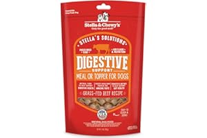 Stella & Chewy's Freeze-Dried Raw Dog Food for Digestive Health - Grass-Fed Beef Dinner Morsels - Natural Solution for Sensitive Stomach, Gas & Firm Stools - Premium Raw Nutrition - 13oz