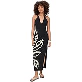 Seven Wonders Women's Brontie Keyhole Halter Midi Dress
