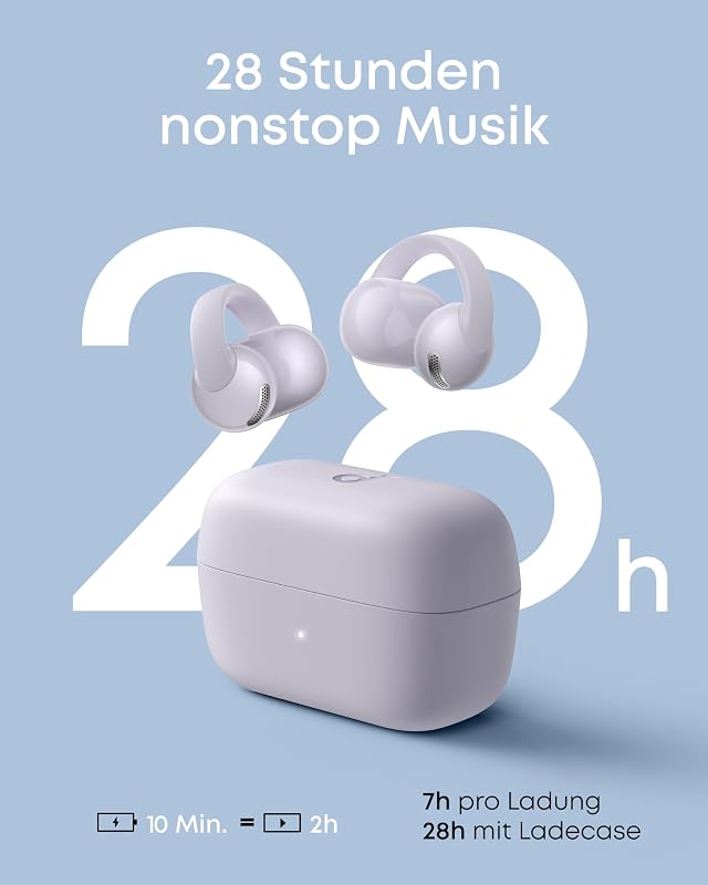 by Anker C50i, Open-Ear Kopfhörer, Clip-On Earbuds, Ultra-bequem