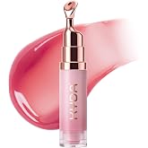 KYDA Cherry Peptide Brightening Lip Serum for Fuller Looking Lips, Hydrating Plumping Lip Oil with Polypeptides &amp; Squalane, Smooth Lip Lines, Cooling Metal Applicator