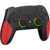 Akalyptra Wireless Controller for PS-5, Pro/Slim/PC/Steam Deck (Black) | Hall Joysticks/Trigger, Turbo, Macro Back Buttons, Dual Vibration, 6-Axis Gyro, 3.5mm Jack, 8 Color RGB Lighting
