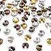 Pandahall 500pcs Mixed Style Iron Crimp Beads Covers Round Crimp Cover Clamp Tips Knot Cover Metal DIY Jewelry Findings 5mm