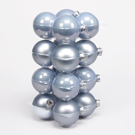 Addobbi Natalizi Vetro.Pz 16 Palle Vetro Per Albero Di Natale Mm 80 Addobbi Natalizi Amazon It Casa E Cucina