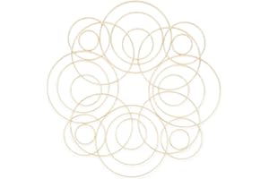 Bright Creations Metal Rings for Crafts, Macrame, and Dream Catchers (6 Sizes, Gold, 24 Pack)