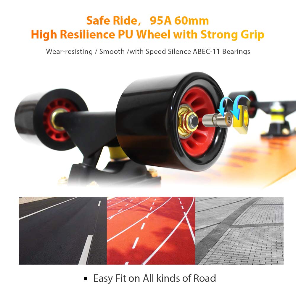 Easy_Way Complete Skateboards- Standard Skateboards for Beginners Kids Boys Girls Teenager- 31''x 8''Canadian Maple Cruiser Pro Skate Board, Skateboards