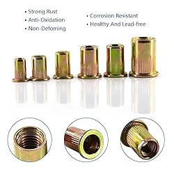 100PCS 1/4"-20 Rivet Nuts, Carbon Steel UNC Rivet