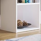Vida Designs Oxford 4 Tier Cube Bookcase White Wooden Shelving Storage Unit view 5