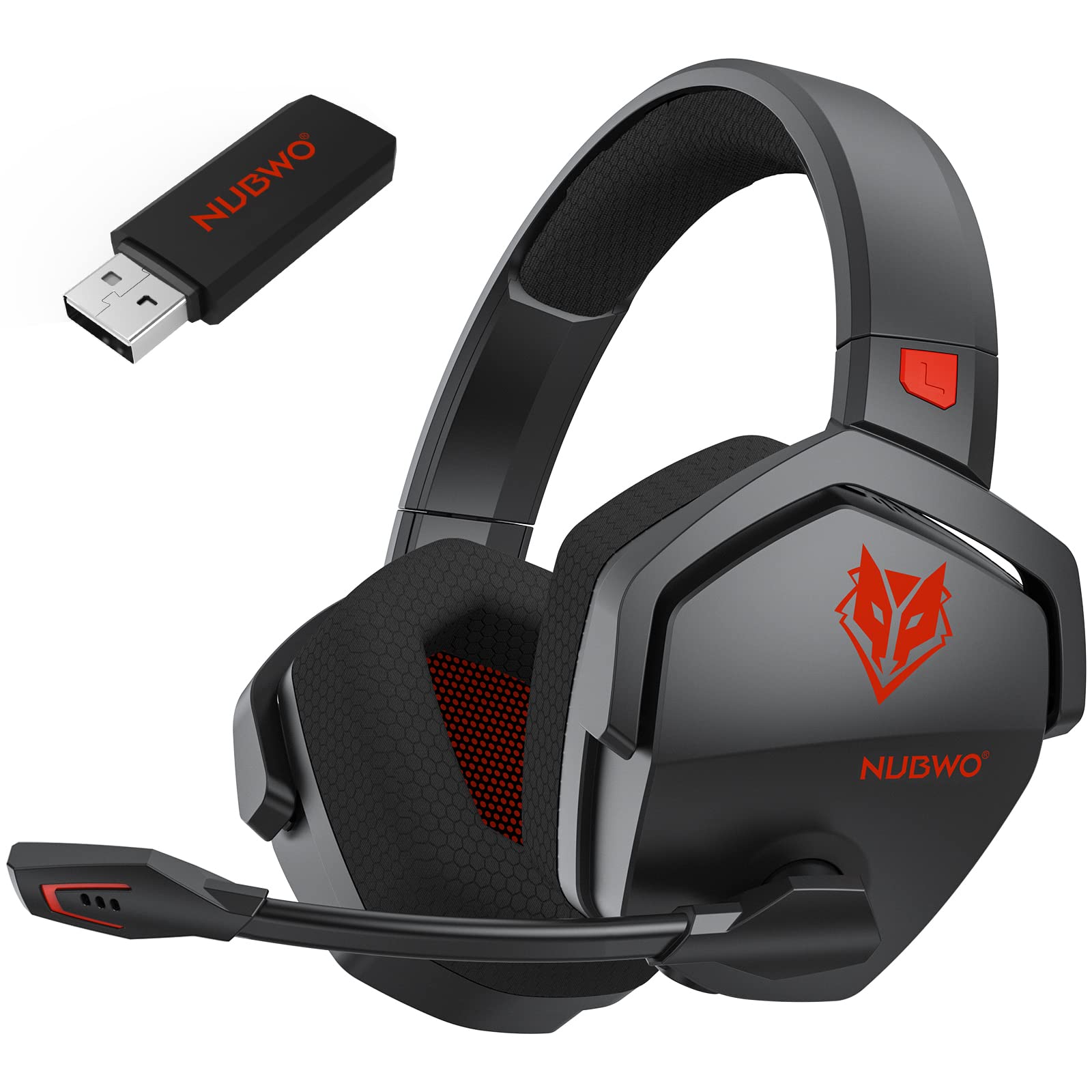 Photo 1 of NUBWO Wireless Gaming Headset with Mic for Ps5 Ps4 PC, Zero Interference, 100-Hour Battery All-Day Play