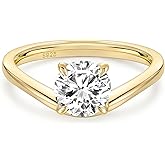 EAMTI 1.5CT 925 Sterling Silver Engagement Rings for Women Oval Cut CZ Bands Solitaire Cubic Zirconia Curved Wedding Promise Gold Rings for Her Size 4-10
